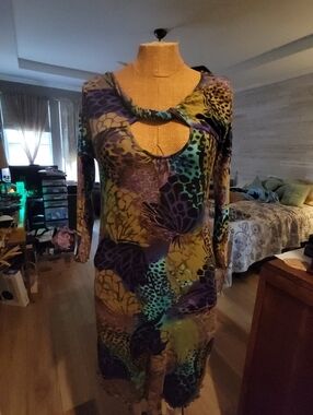 My Tribe Women's Jumpsuit Label Detail in Cream and Purple